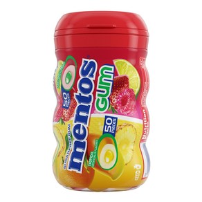 Mentos Suga-Fee Chewing Gum Red Fuit Lime Non Melting 50 Piece Bottle, 1개