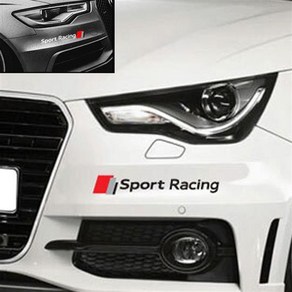 아우디 포인트 튜닝 슬로건 스티커 SPORT RACING 범퍼 휀다 도어 트렁크 호환 용품, 1.범퍼스티커-블랙, 1개