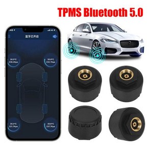 TPMS 타이어공기압센서 외부 안드로이드 및 IOS 자동차 압력 블루투스 5.0 모니터링 시스템 휴대폰 앱 디스플레이