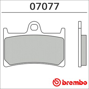 브램보 야마하 티맥스(08-21년식)전용 프론트(앞) 브레이크패드 07077XS(신터드), 프론트(앞) 패드-낱개
