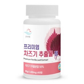 순수한줌 프리미엄 차즈기 추출물 1000mg 60정, 2개