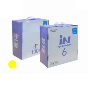 인네트워크 CAT.6 UTP 100M 노랑 (BOX) [IN-6UTP100Y] INL169, 1개