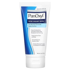 몸에 좋은 PanOxyl 아크네 크리미 워시 벤조일퍼옥사이드 4% 데일리 컨트롤 170g(6oz), PanOxyl아크네크리미워, 170g, 1개