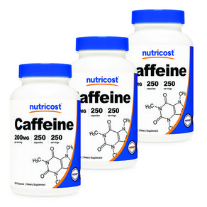 뉴트리코스트 카페인 200mg 250캡슐 3병, 250정, 3개