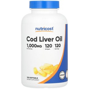 뉴트리코스트 코드 리버 대구 간유 Cod Live Oil 1000mg 120정, 1개