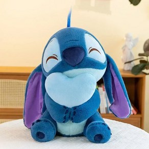 디즈니 Lilo & Stitch 카와이 봉제 장난감 핑크 하트 천사 인형 귀여운 애니메이션 박제 소녀 어린이 생일 선물, 30CM, B, 1개