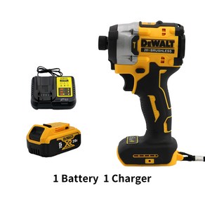 DEWALT 브러시리스 무선 임팩트 스크루 드라이버 20V 리튬 배터리 다기능 전기 드릴 전동 공구 DCF860, 1개