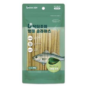 닥터조이 명태슬라이스 강아지간식 초록입홍합 80g, 단품, 1개