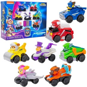 퍼피 구조대 Paw Patol 마이티 영화 체이스 강아지 액션, 7-pack Vehicle Set, 1개