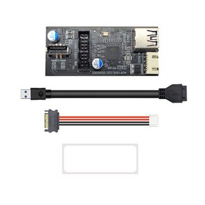 USB3.2 전면 GEN1 확장 카드 19핀-듀얼 19PIN 커넥터 어댑터 카드, E, 02 E