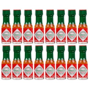 Tabasco 소스 미니 핫소스 병 - 16팩 여행용 핫소스 타바스코 병., 16개, 3.7ml