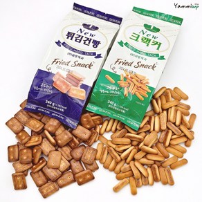 금풍제과 튀김건빵240g+뉴크랙커240g 주전부리 옛날과자 스낵, 240g, 2개