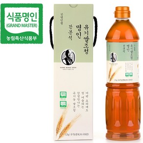 강봉석 명인 유기쌀조청 1.2kg/대한민국 식품명인 제32호/유기농쌀 조청 올리고당 명절선물세트