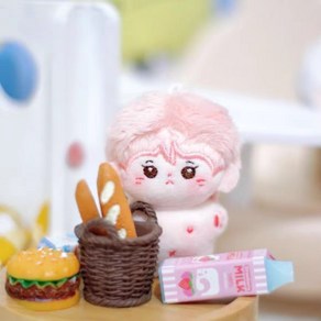 모카돌 5cm 솜인형 하양이 러브 무속성 아이돌 인형, 1개