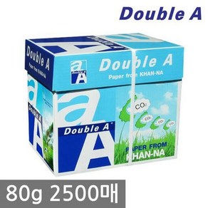 더블에이 A4 복사용지(A4용지) 80g 2500매 1BOX, 단일옵션