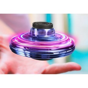 LED 플라잉스피너 피젯 드론 부메랑 고속회전 자기부상 UFO, 검정 팽이(컬러 라이트 충전 모델), 1개