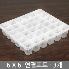 세인화분 6X6 30구 연결포트, 연결포트(6X6), 3개