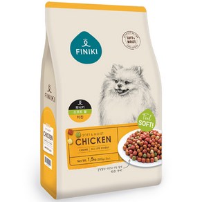 피니키 소프트볼 치킨 3kg (1.5kgx2개) 말랑말랑한 강아지사료 (습식사료), 닭, 1개