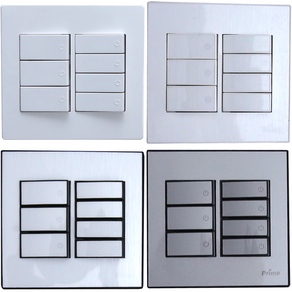 프라임 2개용 7구스위치 기존스위치와 규격 동일 V5실버 시리즈 화이트 블랙 실버, 화이트블랙