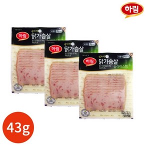 하림 밥싸먹는 닭가슴살 슬라이스햄 43g x 12봉, 12개