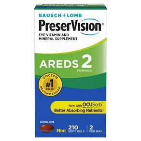 Bausch & Lomb 바슈롬 프리저비젼 AREDS2 포뮬라 루테인 미니 210정 PreserVision