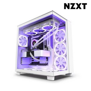 NZXT H9 Flow PC케이스 (Matte White), 1개