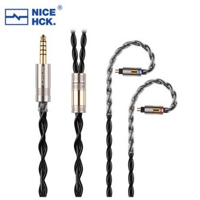 NiceHCK BlackCat 아연 구리 합금 오일 흡수 HIFI 이어폰 업그레이드 케이블 F1 Dioko Kai D13 용 3.5mm 4.4mm MMCX 0.78mm 2 핀, 01 3.5mm With MMCX, 3) 3.5mm With QDC