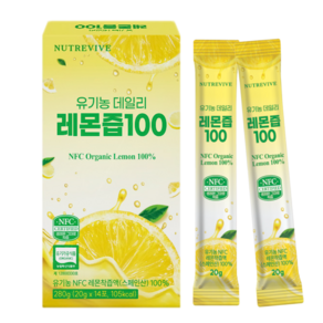 Bix 7.5 껍질째 착즙 진한 레몬수 유기농 데일리 레몬즙 100% 스페인산 NFC 280g, 20g, 14개