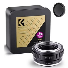 KnF M42-NEX 렌즈 어댑터 M42 마운트 렌즈 - 소니 E 바디 (뒤캡옵션) M42 Lens to Sony E adapte (E cap option), M42-NEX + 뒤캡, 1개