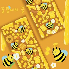 아트박스/우피 [우피] Honey Bee 꿀벌씨의 꿀 스티커, 1개