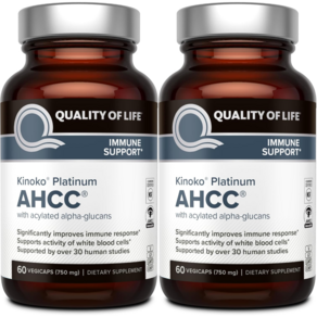 퀄리티오브라이프 키노코 플레티넘 AHCC 750mg 60캡슐, 2개