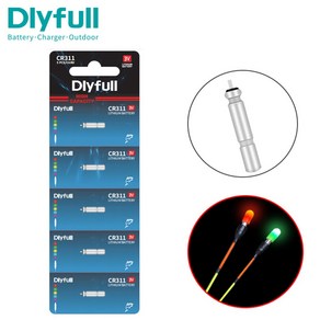 DLYFULL CR-425 전자찌 배터리 CR-311 전자케미 낚시 밧데리, 50개