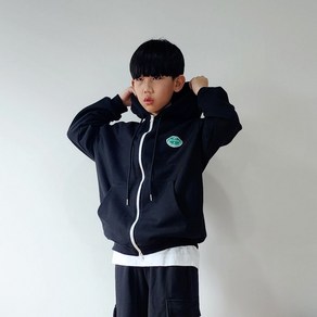 오버핏 투웨이 주니어 후드 집업 점퍼