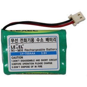 엘지 삼성 무선전화기용 3.6V 니켈 수소 배터리 AAA 충전 건전지, LH-700, 1개, 1개입