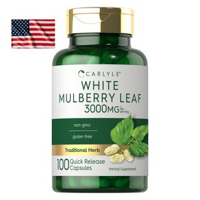 미국 Calyle Mulbey Leaf 3000mg 100캡슐 멀베리 뽕잎 추출물 칼라일 뽕나무 고함량 대용량 직구, 1개