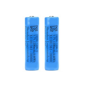 18650 1200mAh 충전식 배터리 리튬이온 보호회로 충전지 건전지, 2개입, 2개