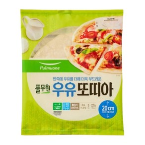 안주 야식 피자 도우 풀무원 통밀 우유 또띠아 (5입), 225g, 2개