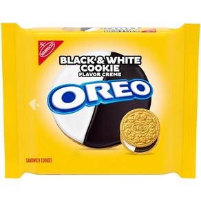 OREO 블랙 앤 화이트 쿠키 크림 샌드위치 쿠키 한정판 302.8g(10.1온스), 1개, 302.8g