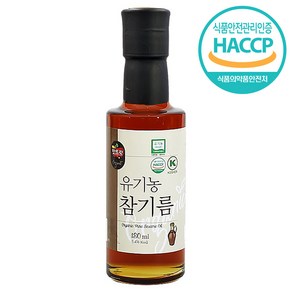 맛뜨락 바르게 만든 유기농 참기름 180ml