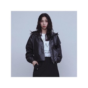 클라이드앤 클라이드엔 여성 고밀도 레더 후드 점퍼 FOCJP811F