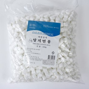 대한압축 탈지면 롤 450g 코튼볼 대한위재 1호(소) 15mm, 1세트, 1개입