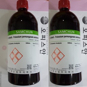 과망간산칼륨용액 (0.02mol) 0.02mol(N/10) Potassium pemanganate standad solution(V/T) 500ML 1L[개인판매제한제품], SAM-0.02mol(500ml)