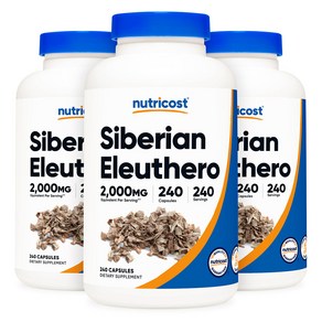 뉴트리코스트 Sibeian Eleutheo 시베리아 인삼 500mg 240캡슐, 3개, 240정