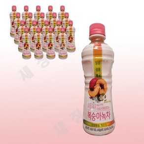 해피복숭아녹차 350ml, 20개