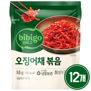 비비고 오징어채볶음 55g, 12개