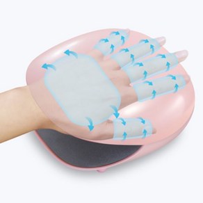 컴피어 에어 무선 충전식 손가락 손 마사지기 핸드 케어 온열 안마기 지압 공기압 CF-4804 핑크