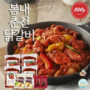 봄내춘천닭갈비 500g 4팩+소스2+우동2, 4개