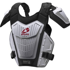 EVS Revolution 5 Chest Potecto 경량상체보호대, 화이트-S/M(체중60kg미만), 1개