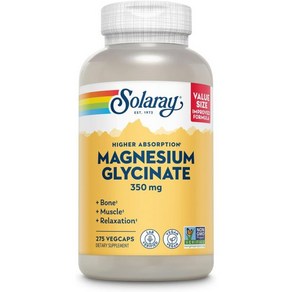 Solaay Magnesium Glycinate New & Impoved Fully Chelated Bisglycinate with BioPeine High Absopt, 1개