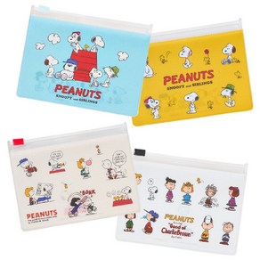 일본 캐릭터 스누피 PEANUTS 파우치 슬라이더 케이스 세트